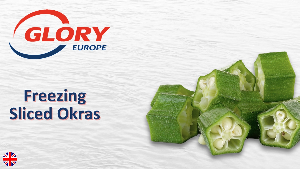 GLORY Thermal Jet - Fluidized Bed Freezer (F-Series) freezing sliced okras